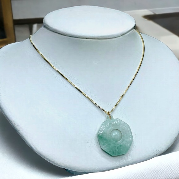 🌺Vintage Jade Pendent Necklace - Picture 6 of 12